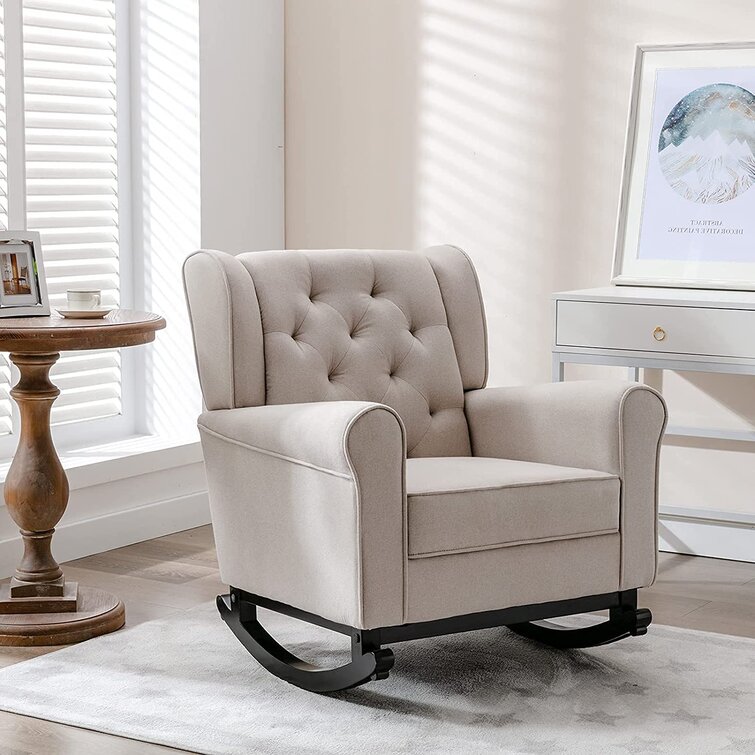 Emma tufted nursery rocking hot sale chair